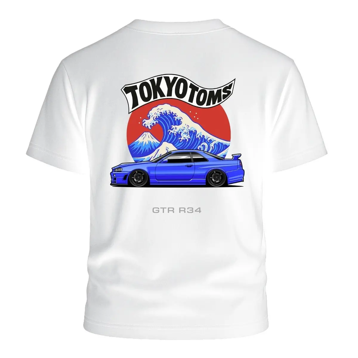 Tokyo Toms Nissan Gtr R34 Wave T-Shirt 1