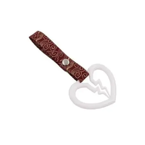 White Broken Heart Tsurikawa Japanese Cloud Strap 1