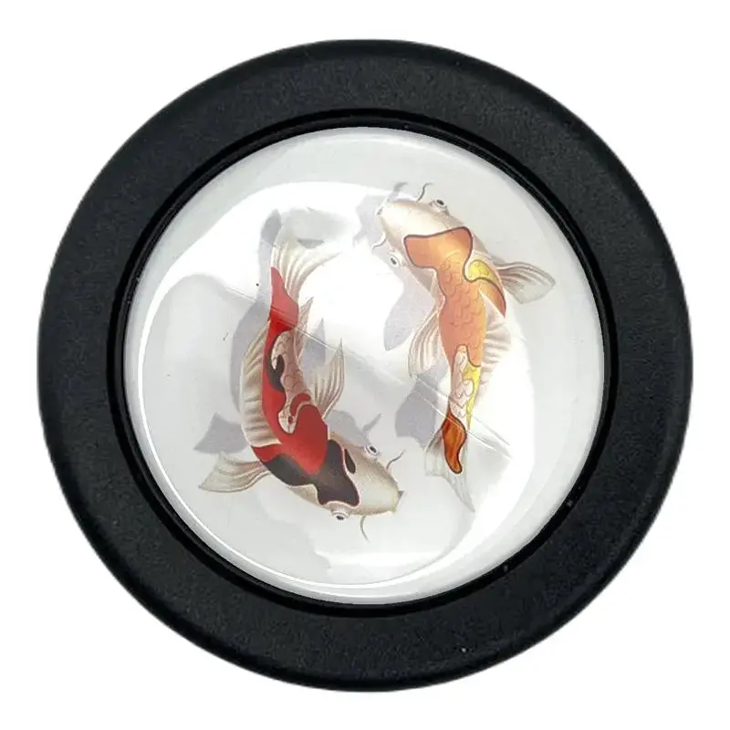 White Koi Horn Button 1