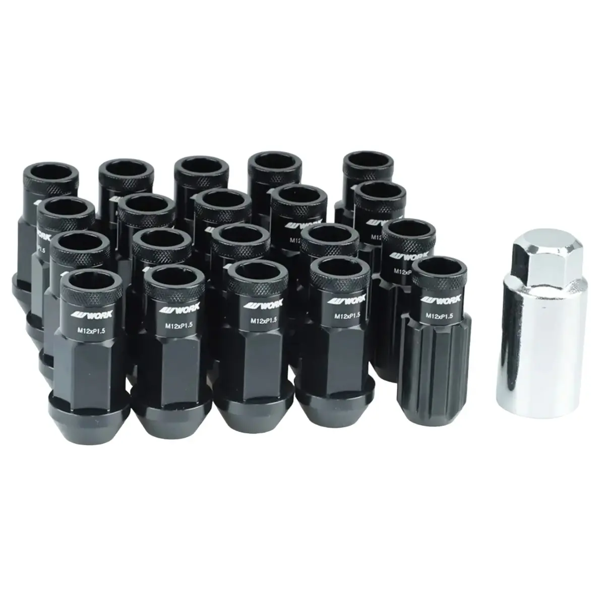Work Anti-Theft Forged Lug Nuts (Black) 1