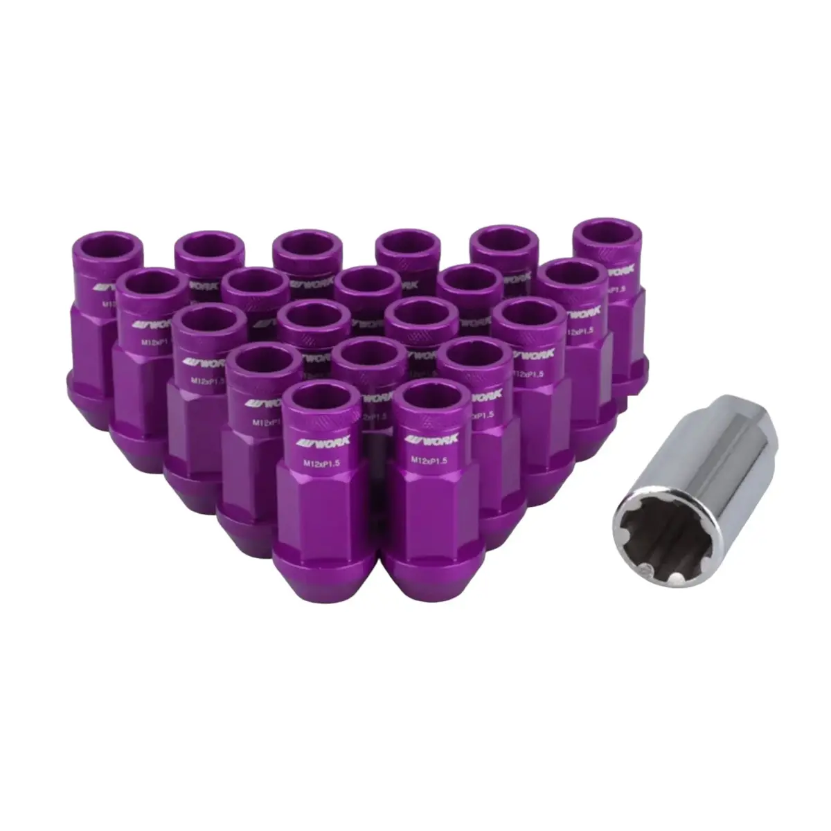 Work Anti-Theft Forged Lug Nuts (Purple) 1