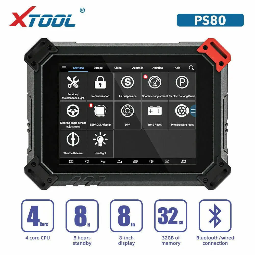 Xtool Ps80 Obd2 Full System Diagnostic Car Scan Tool, Auto Key Programmers, Ecu Coding 1