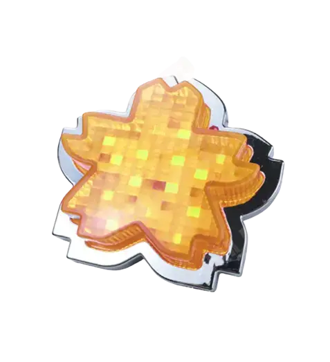 Yellow Cherry Blossom Shape Side Marker Indicators (Pair) 1