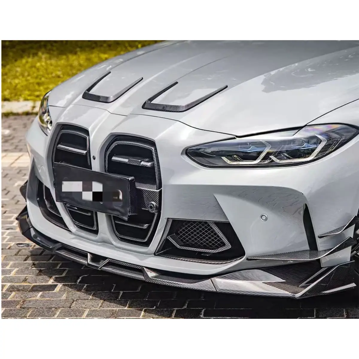 Carbon Fiber Sq Style Front Bumper Air Duct For Bmw G80 G81 M3 1