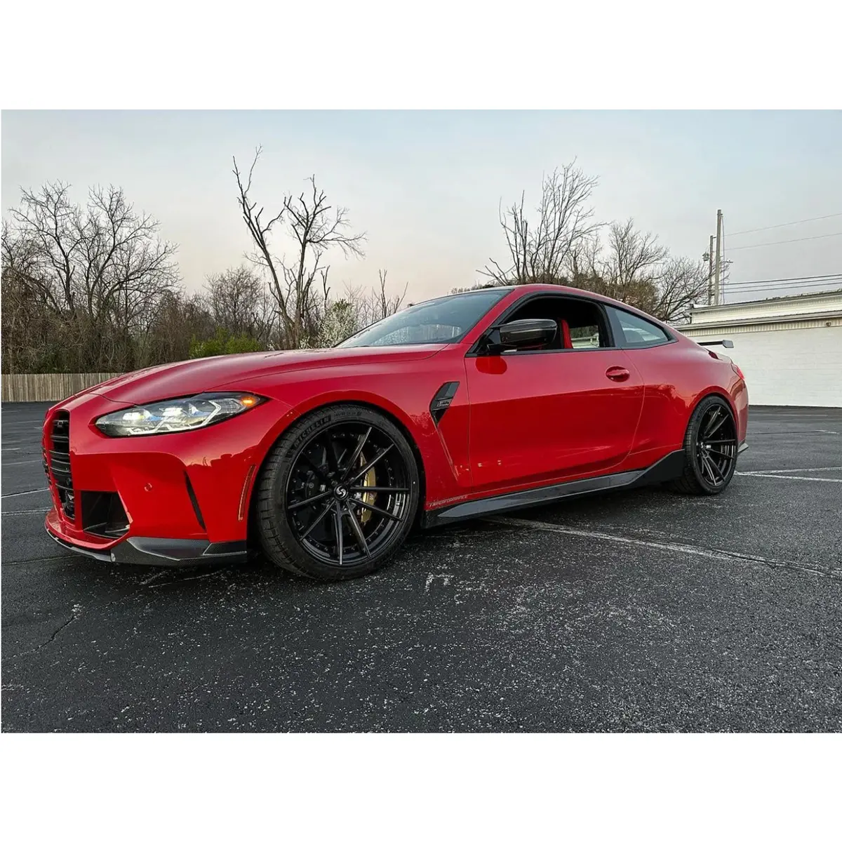 M Performance Style Gloss Black Side Skirt Extensions For Bmw G80 M3 G82 G83 M4 Description 1