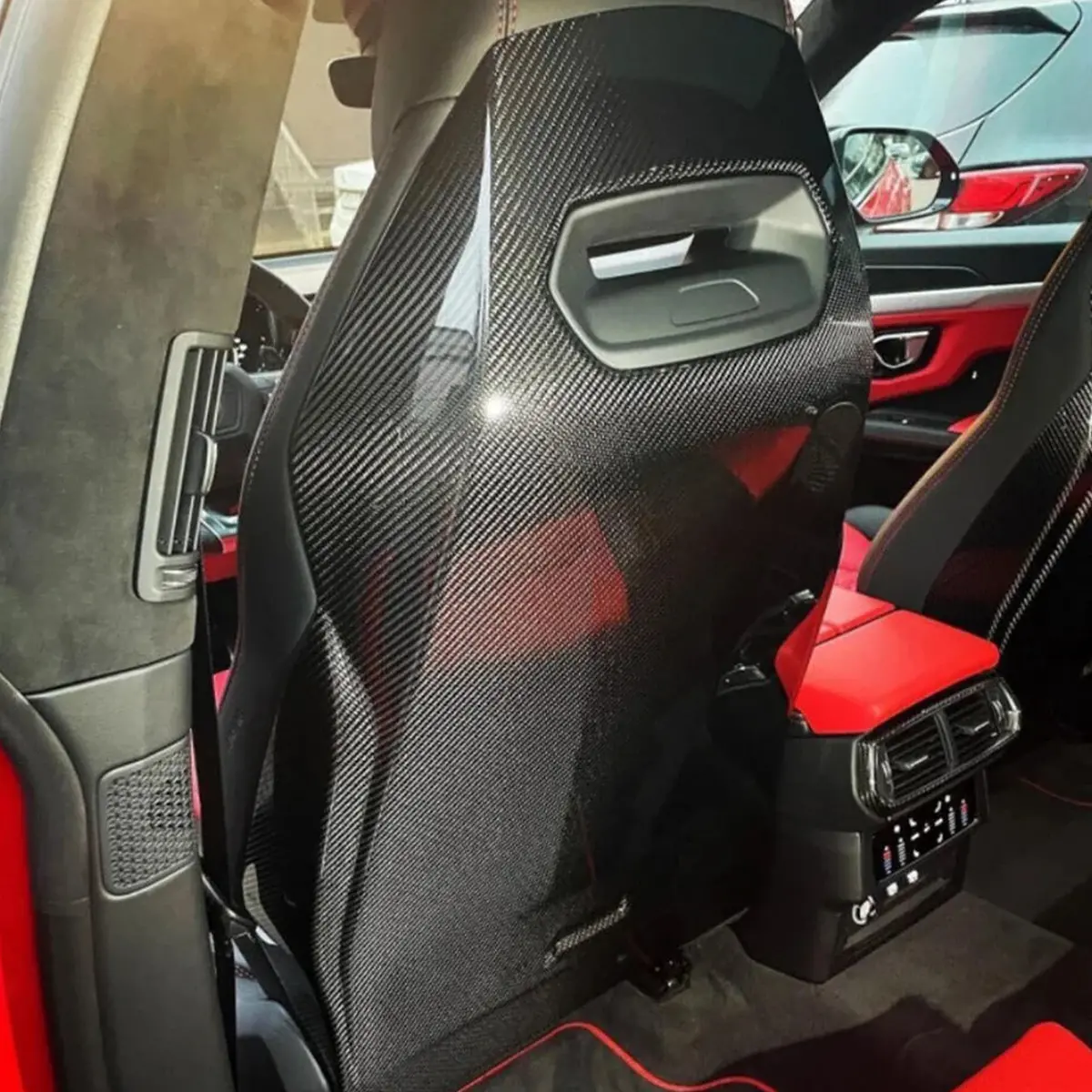 Dry Carbon Fiber Rear Back Seat Cover For Lamborghini Urus 1