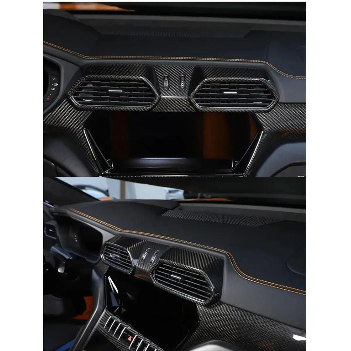 Dry Carbon Fiber Ac Air Outlet Vent Cover For Lamborghini Urus 1