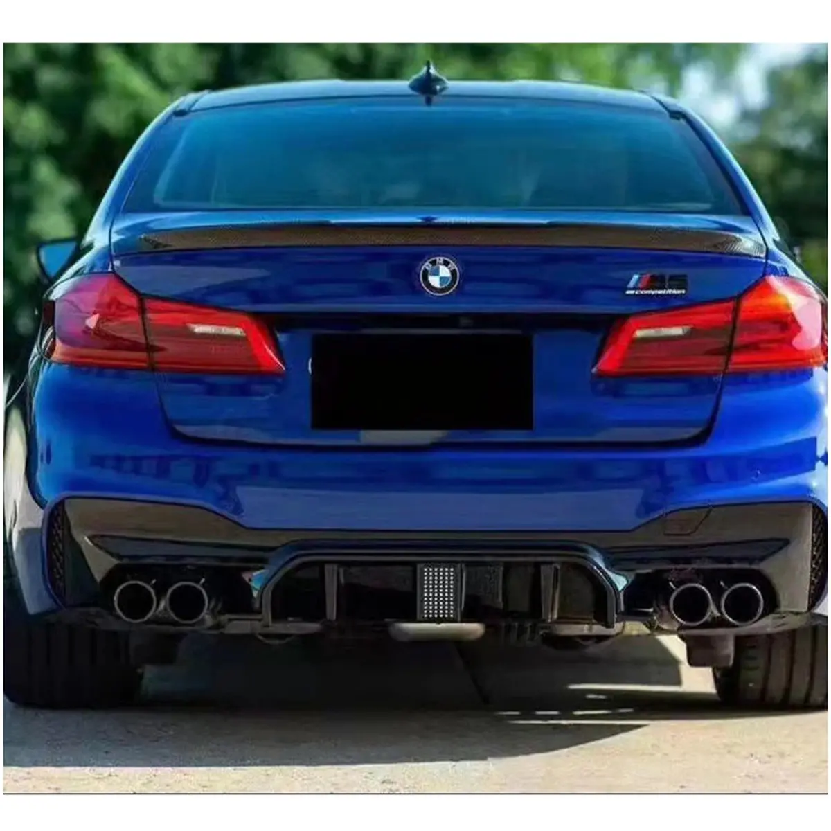 Carbon Fiber Rear Diffuser W/ Led For Bmw F90 M5 2