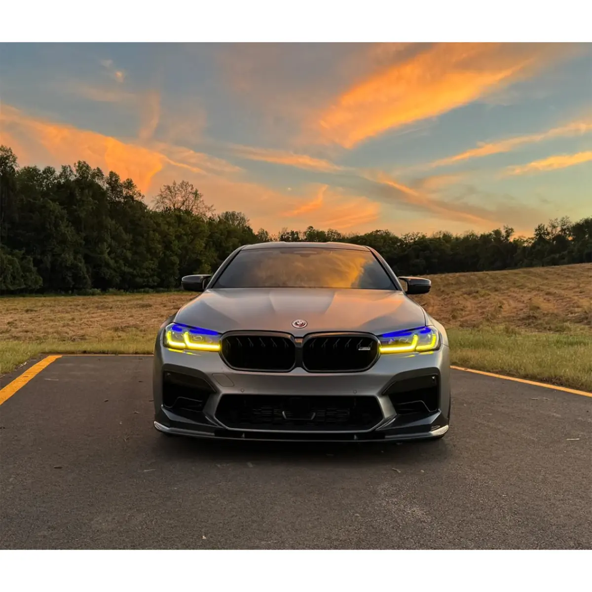 3D Carbon Fiber Front Splitter Lip (1-Piece) For Bmw F90 M5 G30 Lci 1
