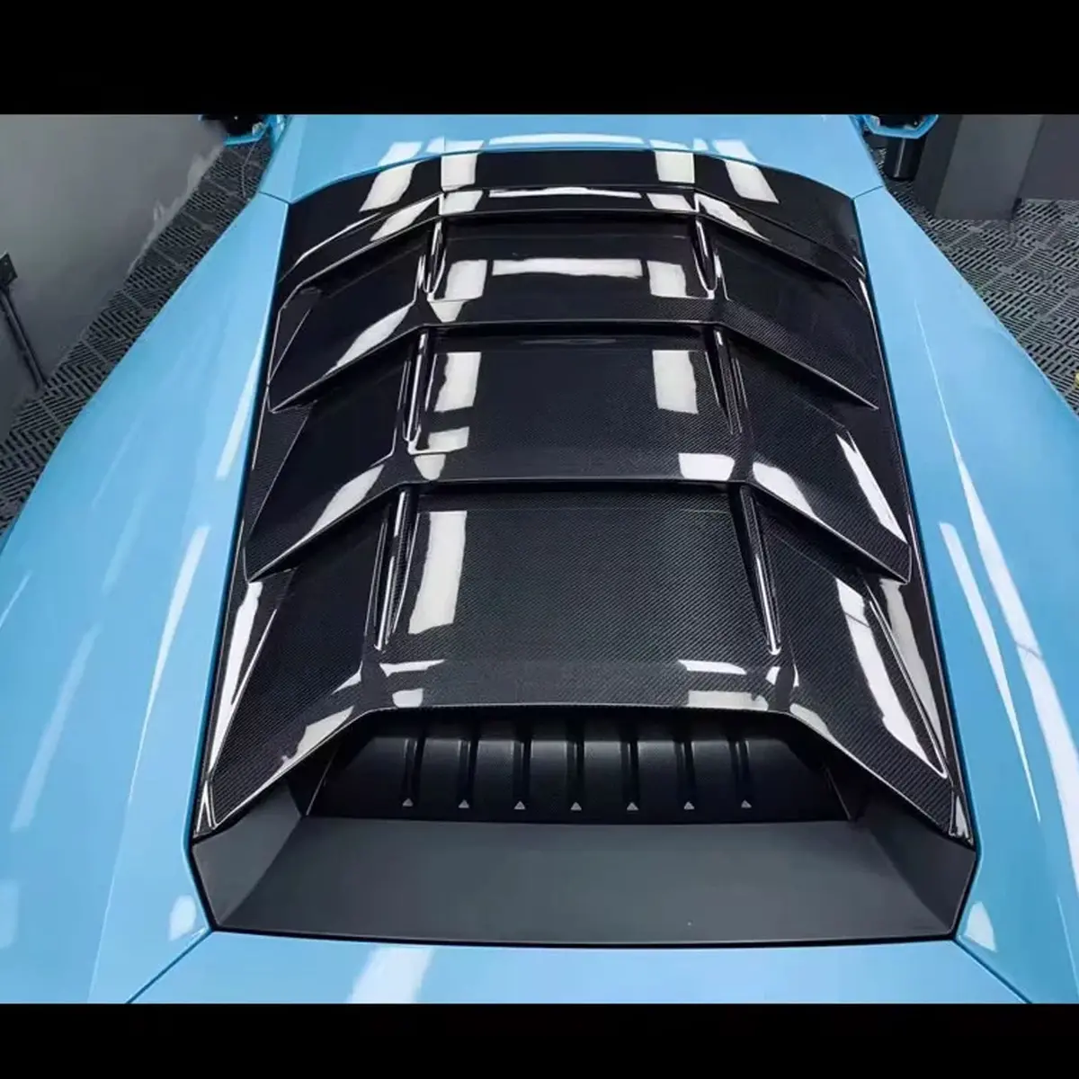 Carbon Fiber Engine Cover With Glass For Lamborghini Huracan Lp580 Lp610 Lp640 1