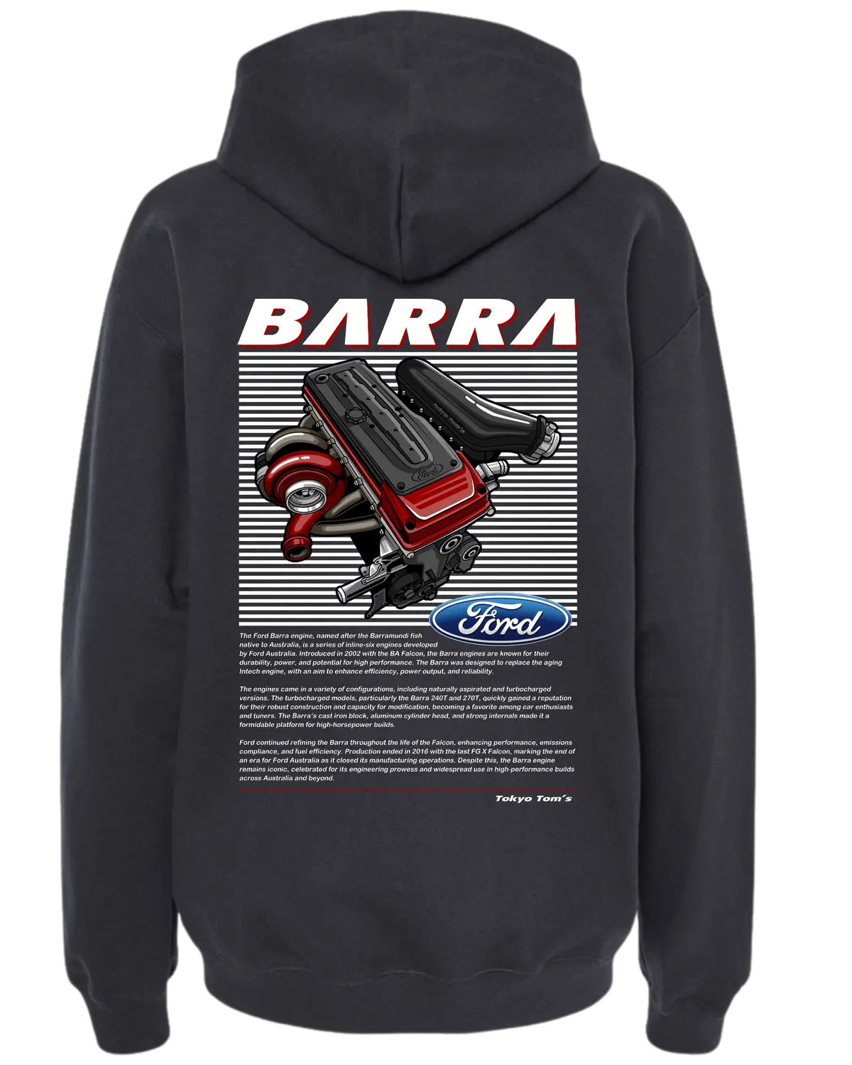 Ford Barra Engine - Ver. 2. Hoodie 1