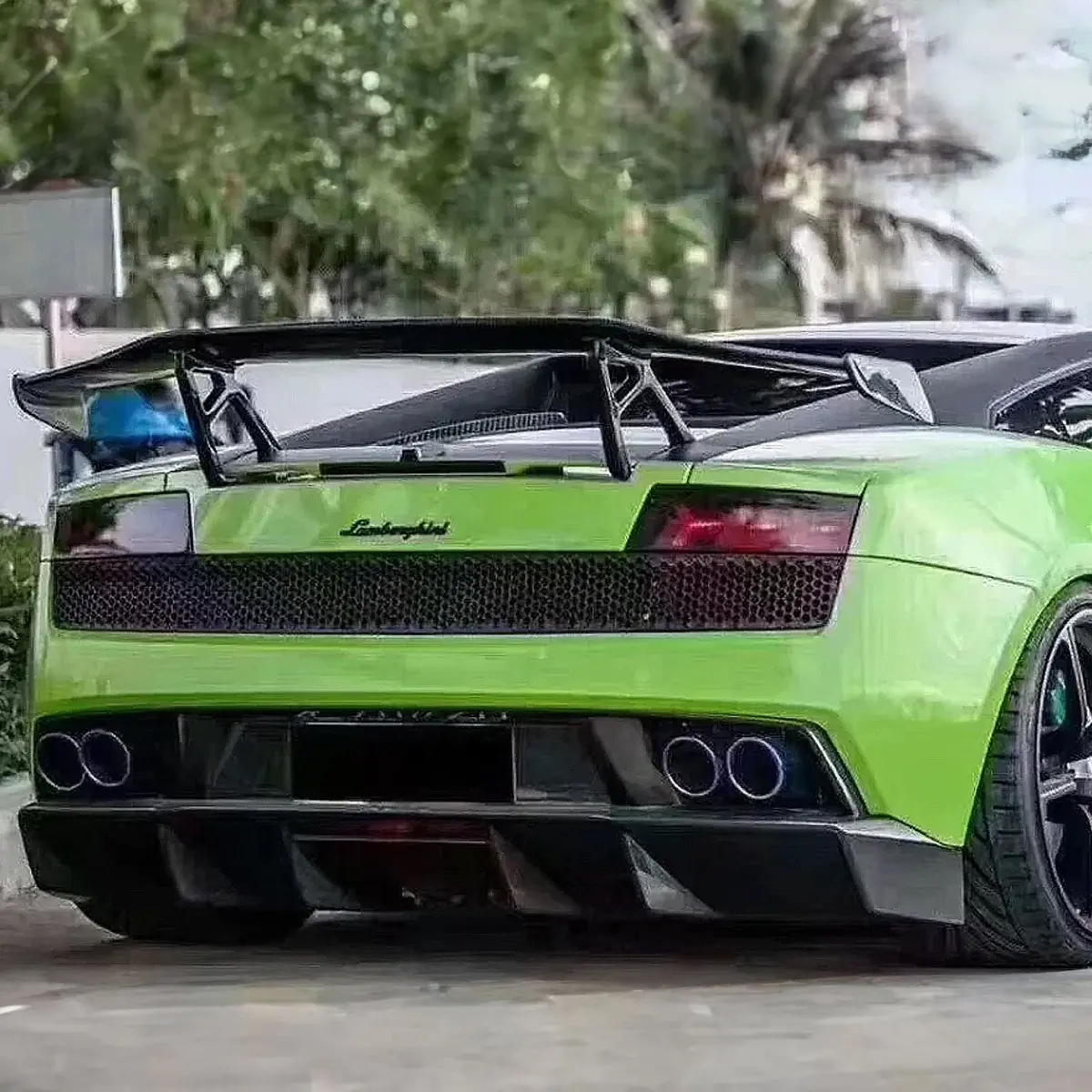 Br Style Carbon Fiber Rear Spoiler Wing For Lamborghini Gallardo Lp550 Lp560 Lp570 1