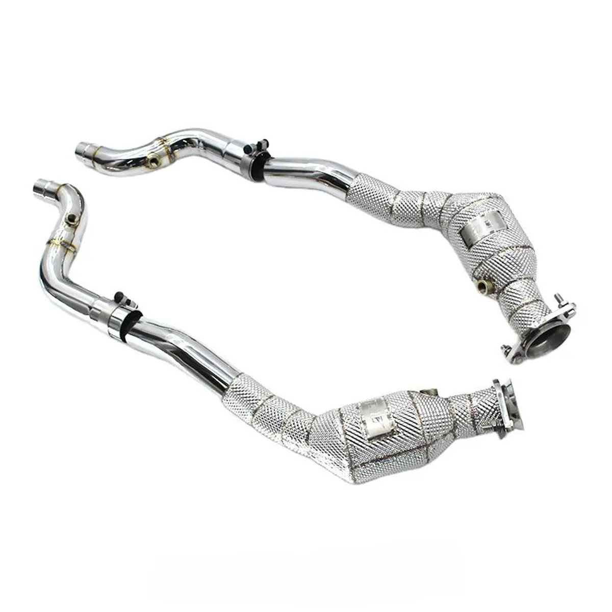 High‑Flow Catted Stainless Steel Downpipe For Jaguar F‑Type 3.0T 1