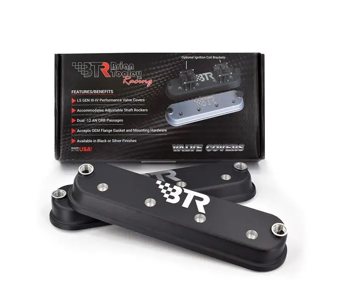 Brian Tooley Racing Ls Valve Covers – Black With Coil Mounts – Btrvca-02-Blk-Cm 1