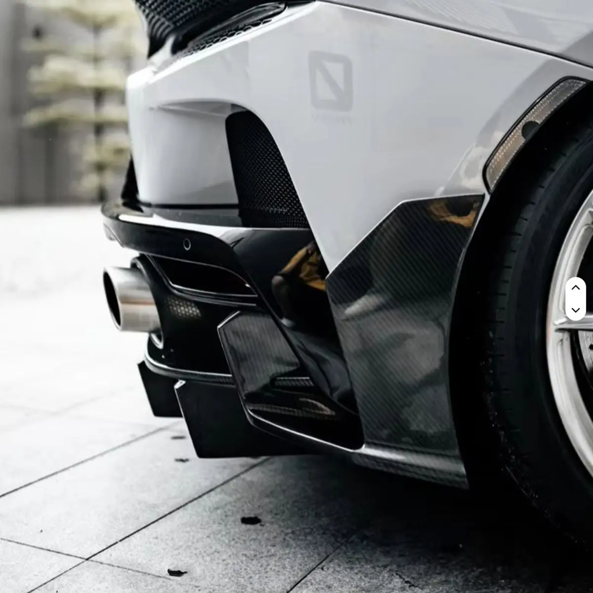 Mwd Style Carbon Fiber Rear Diffuser Spats Canards For Mclaren Gt 1