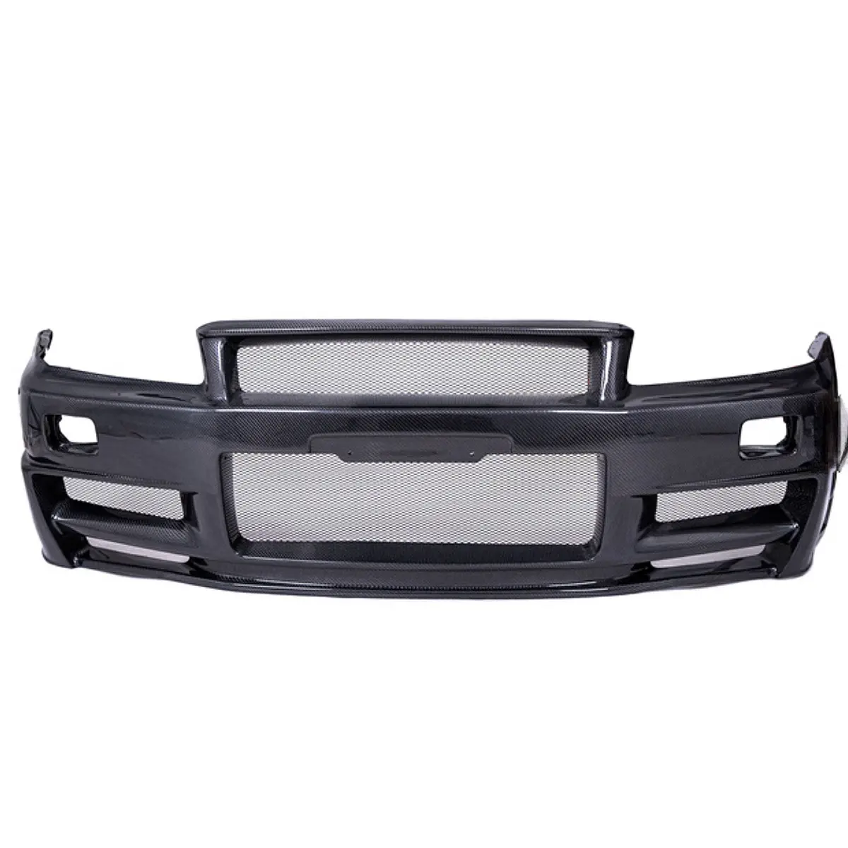 Dry Carbon Fiber Z Tune Style Front Bumper For Nissan Skyline R34 1