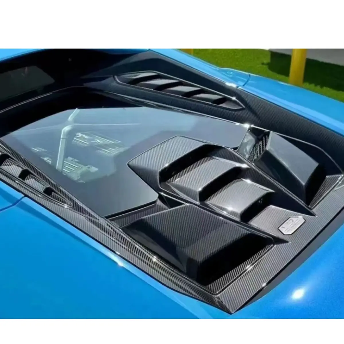 Carbon Fiber Engine Hood Cover With Transparent Window For Lamborghini Huracan Lp580 Lp610 Evo 1
