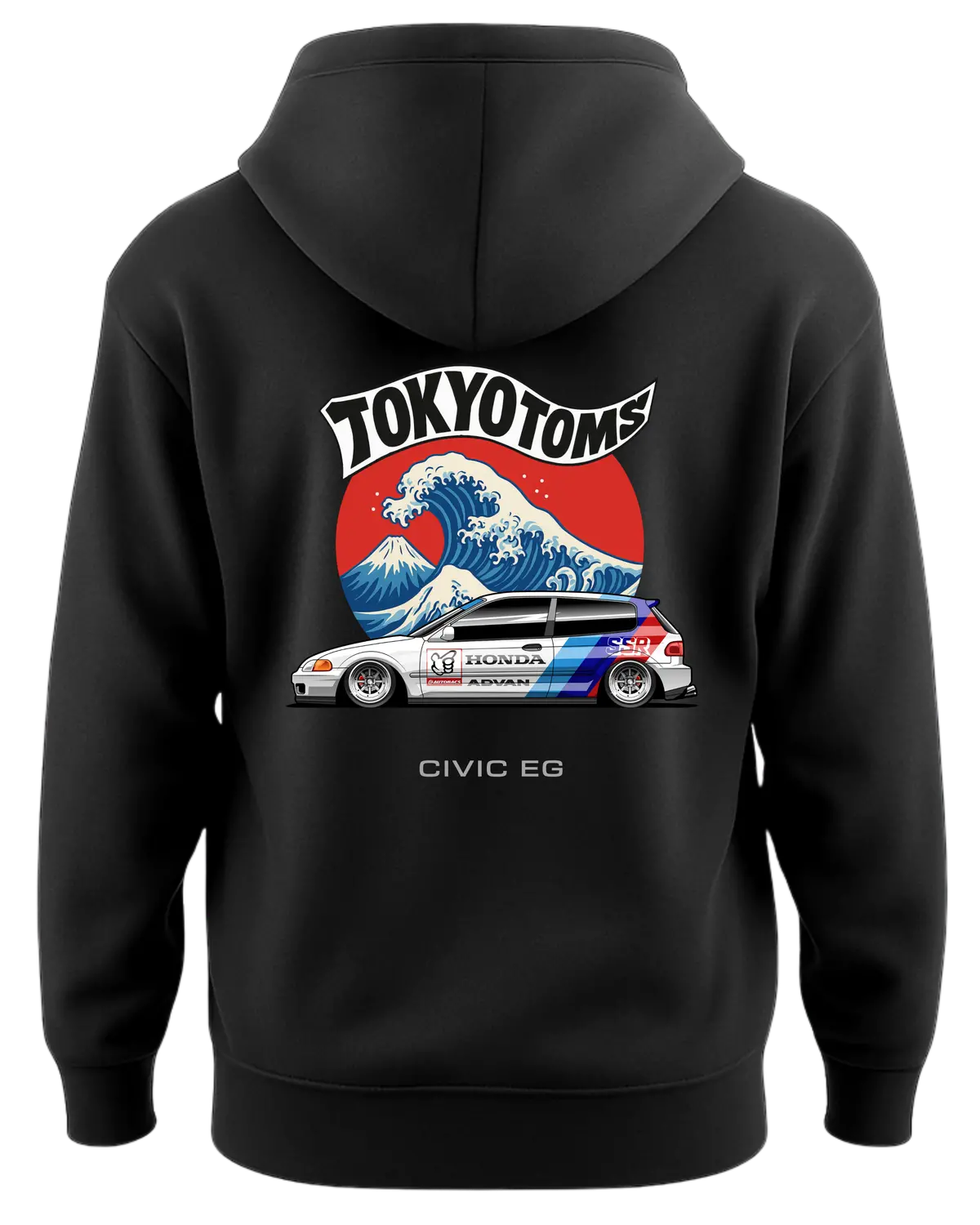 Tokyo Toms Honda Civic Eg Wave Hoodie 1