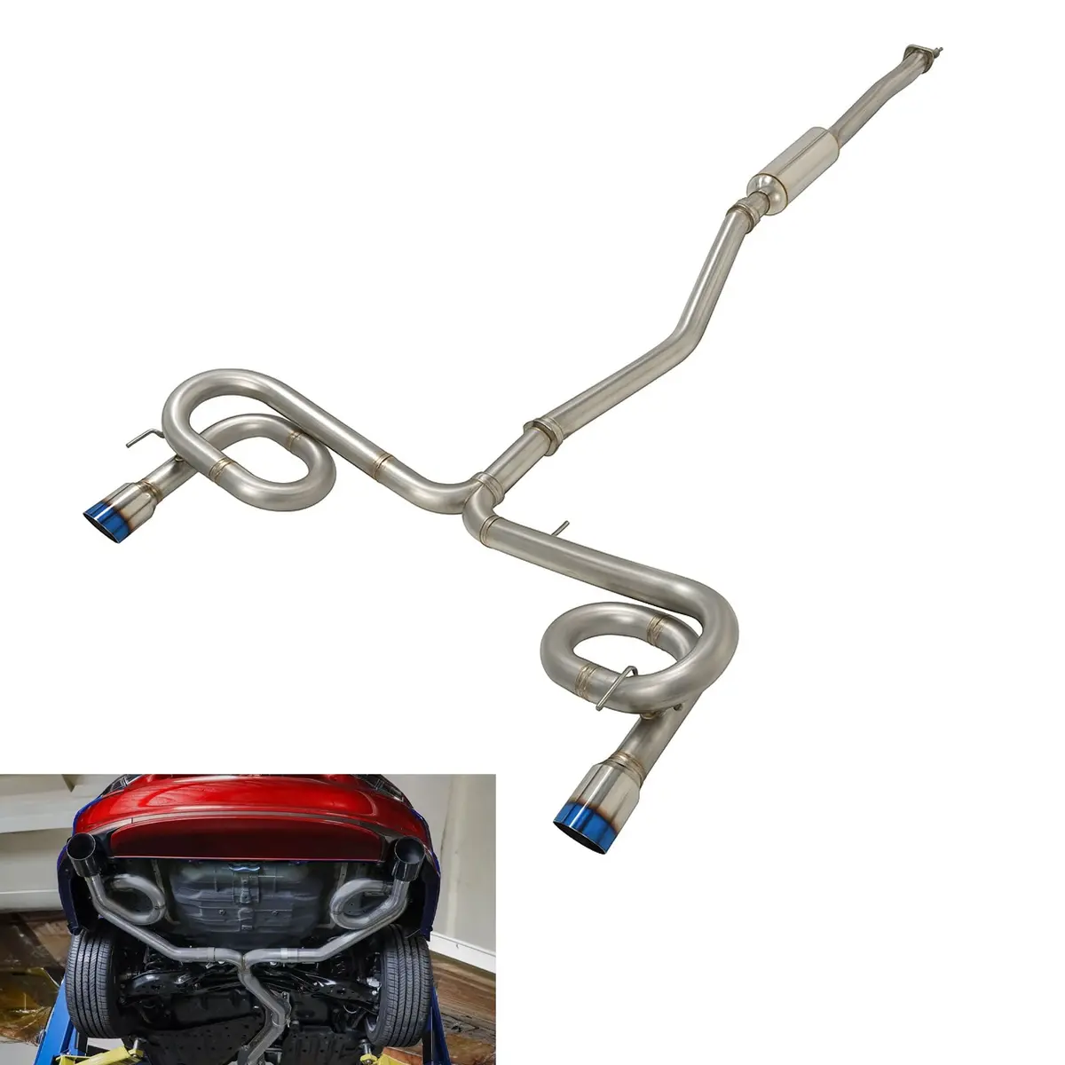 Exhaust For 2022+ Acura Integra 1.5T De4 Burnt Tips 2.5" Catback Exhaust Turbo Us 1