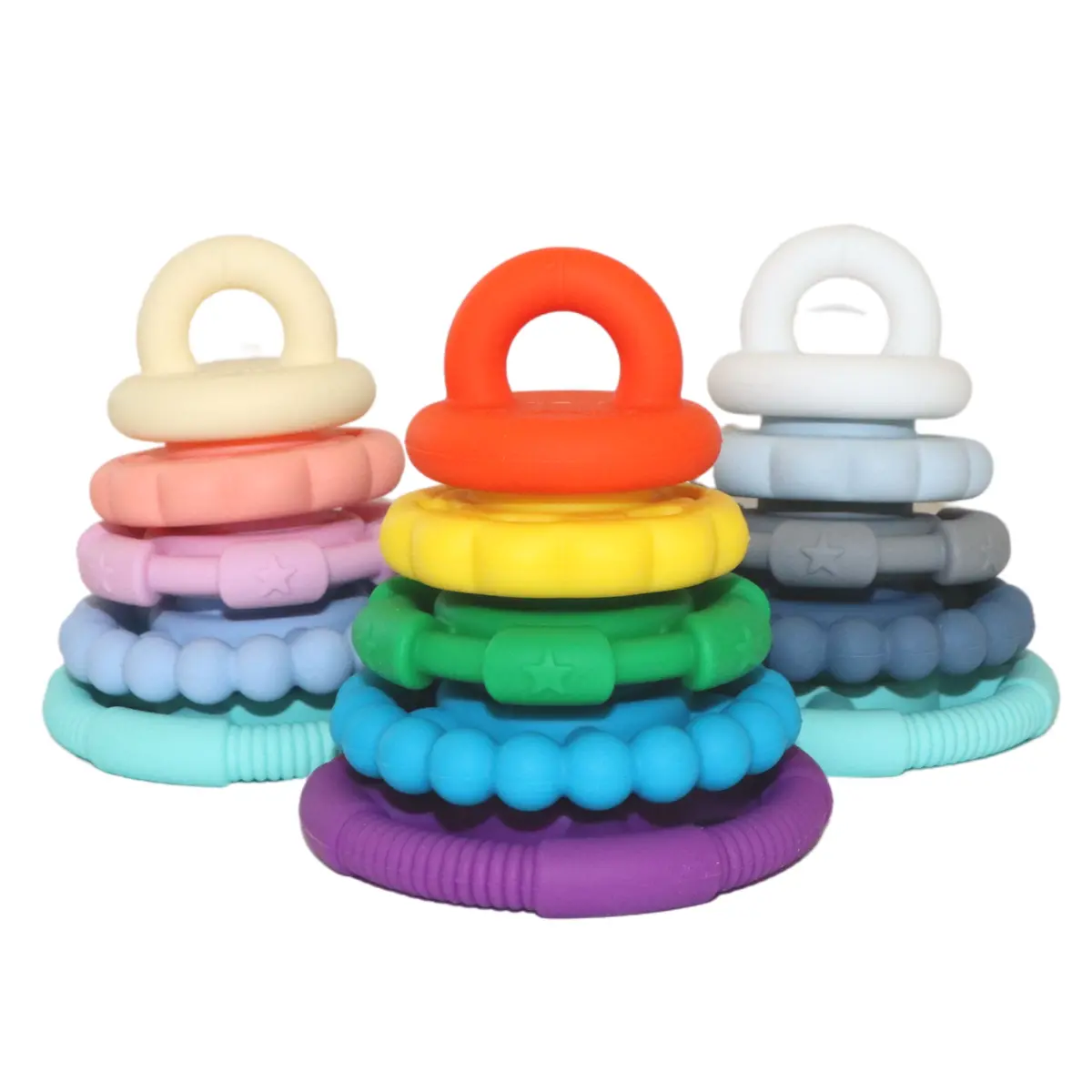 Rainbow Stacker And Teether Toy Various Colours 1