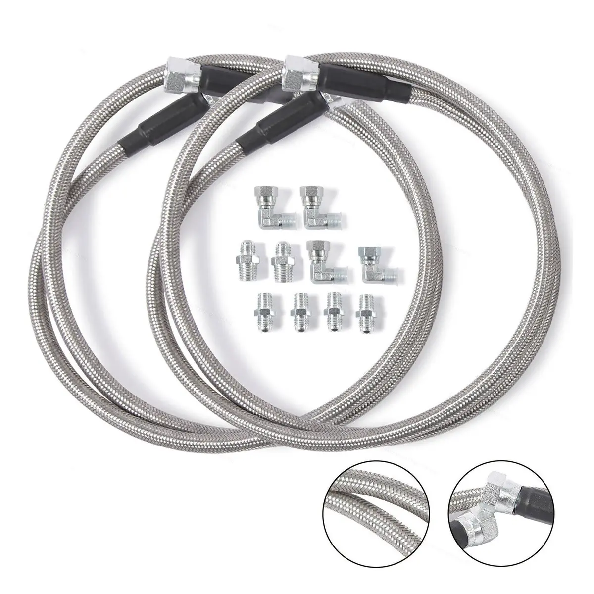 6An Ss Transmission Cooler Hose Fitting Stainless Steel Chevy Ford Mopar Replace 1