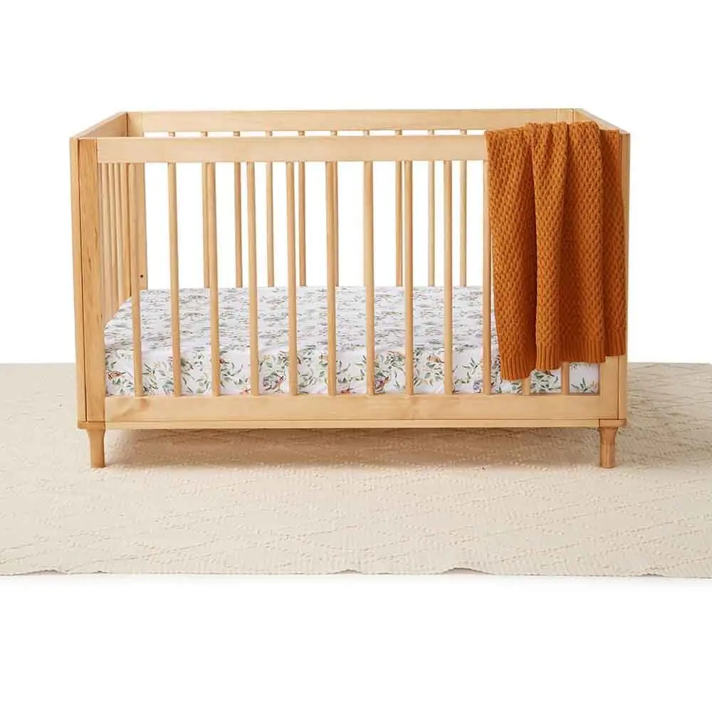 Fitted Cot Sheet - Eucalypt 1
