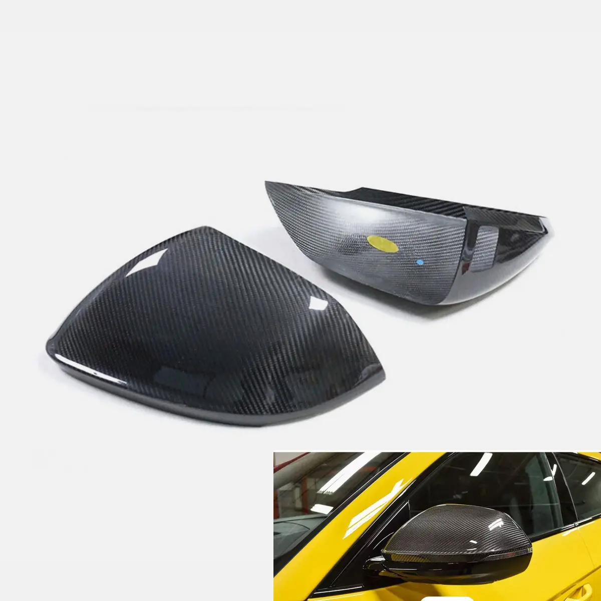 Dry Carbon Fiber Mirror Cover Caps For 18-24 Urus Q8 Sq8 Rsq8 1