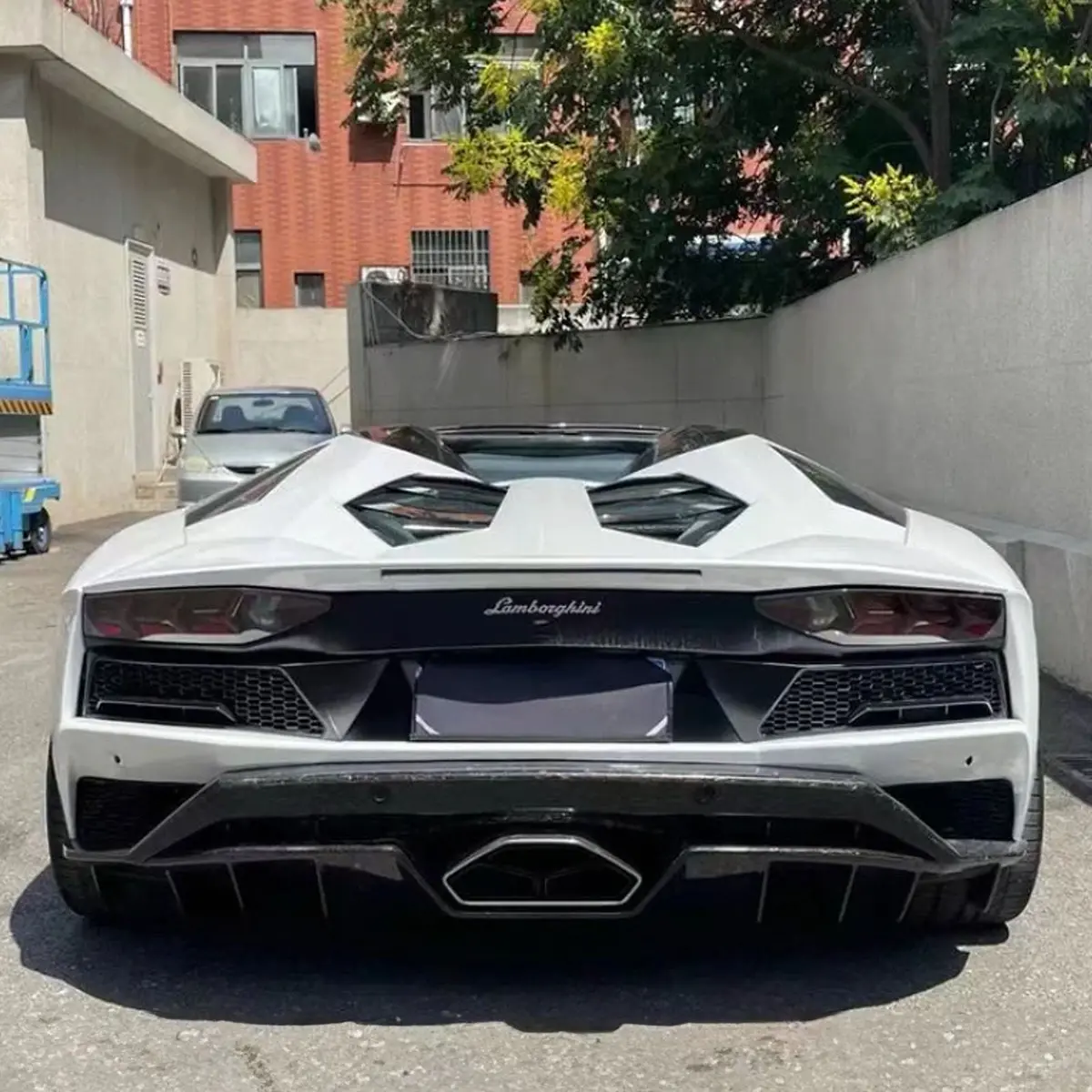 Carbon Fiber Front Lip Rear Diffuser Kit For Lamborghini Aventador Lp740 2
