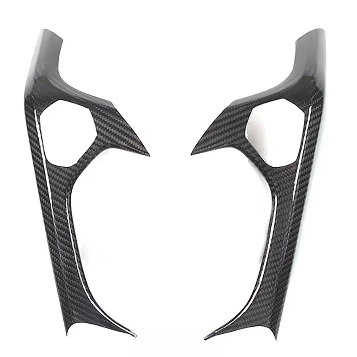 Carbon Fiber Interior Door Grab Handle Cover Trim For Lamborghini Huracan 14-21 1