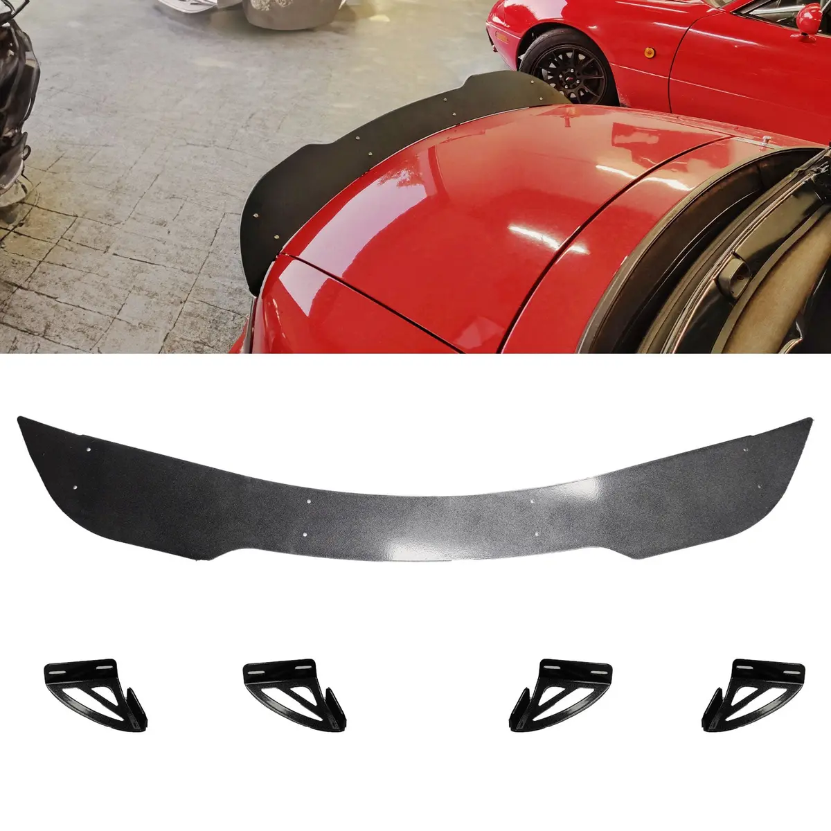 Miata Mx-5 Na Aggressive Ducktail Spoiler Duckbill Trunk Wing Mk1 Aluminum 1