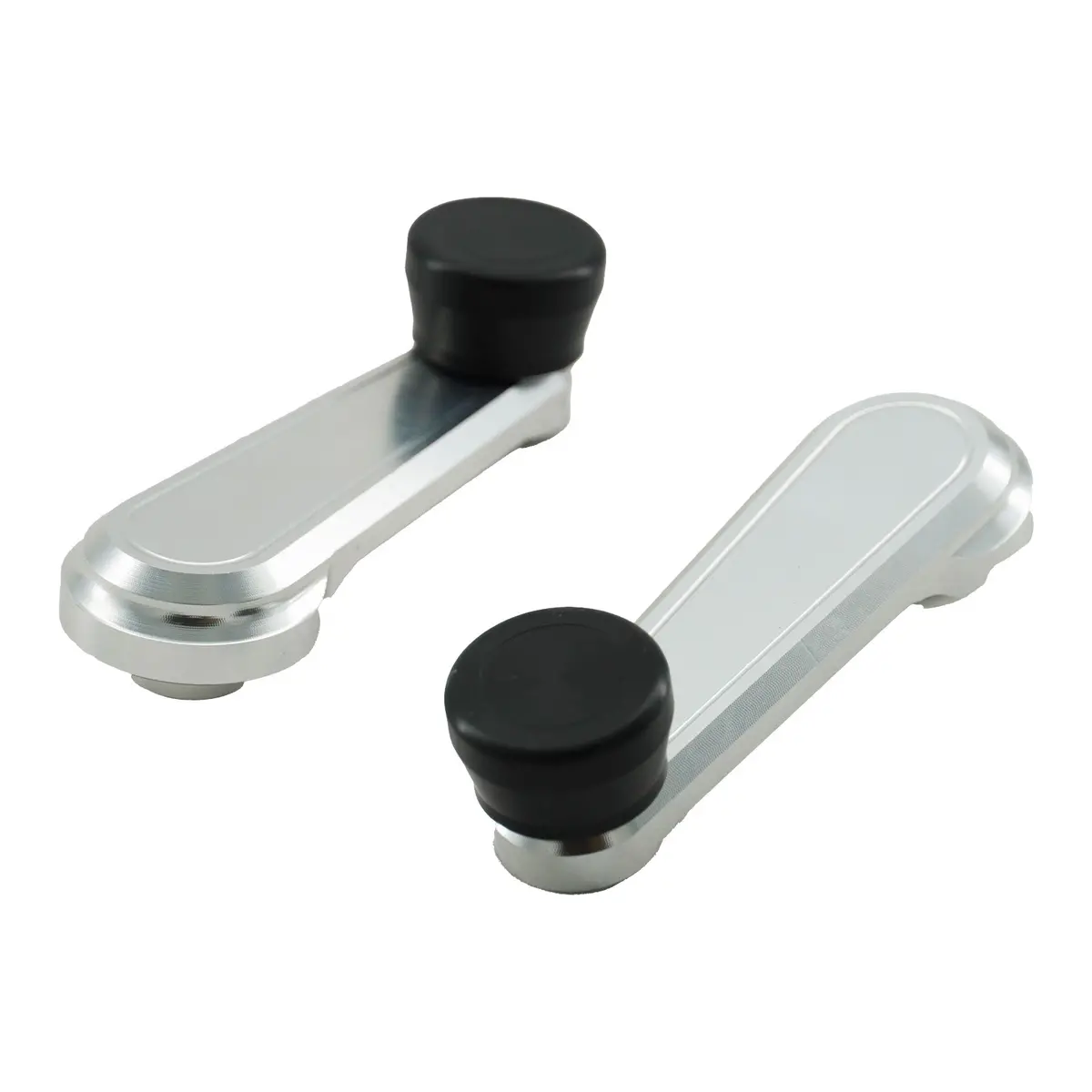 Silver Billet Window Crank Handle For Honda Acura Integra Ek Del Sol K20 K24 B16 2Pc 1