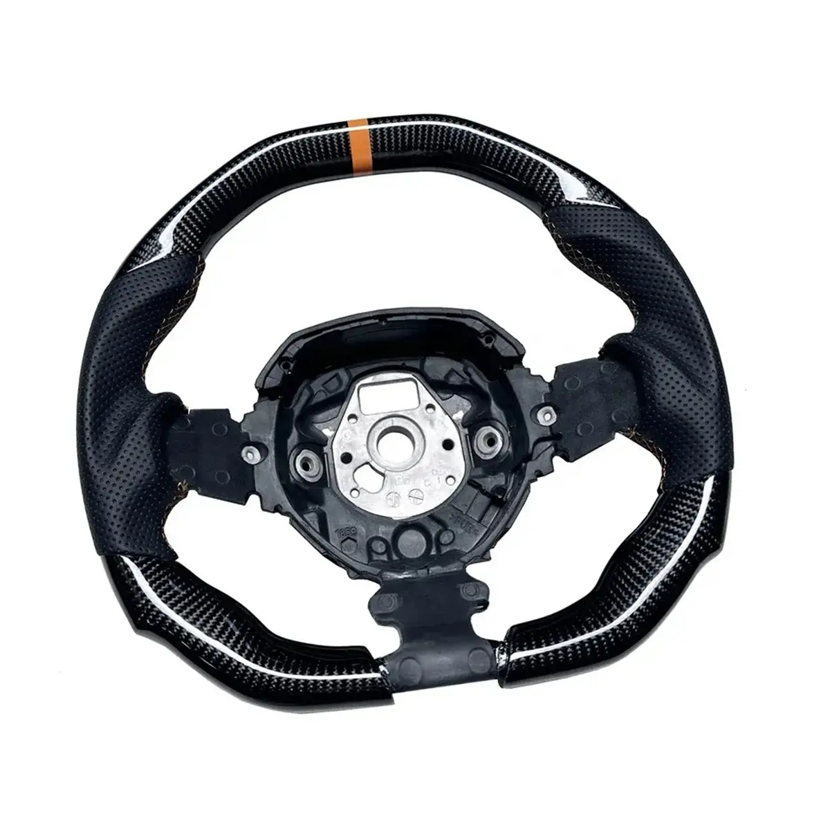 Carbon Fiber Steering Wheel With Orange Accents For Lamborghini Aventador Lp700 Lp720 Aventador S Lp740 Lp750 Sv Lp770 Svj 1
