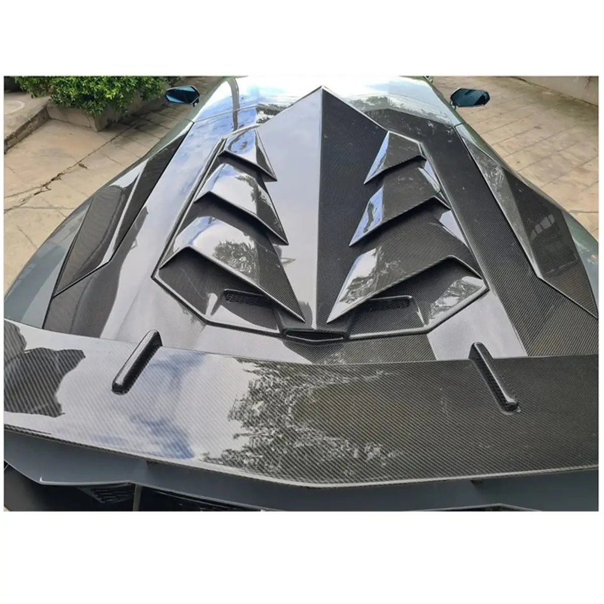 Dm Style Dry Carbon Fiber Engine Hood For Lamborghini Aventador Lp700 Lp720 Lp740 Lp750 1