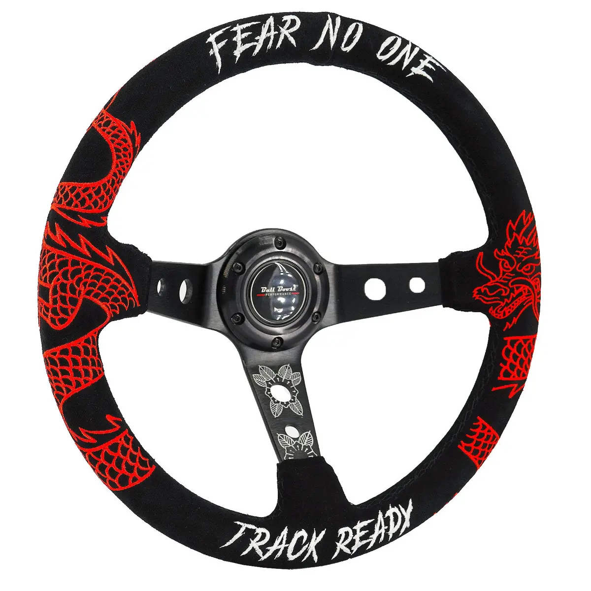 Universal Track Ready 350Mm 3" Deep Dish 6-Bolt Steering Wheel | 150 Entries 1