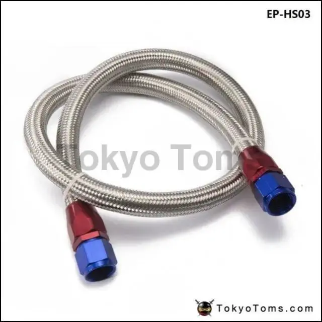 2013 An8-0 Universal Fuel / Oil Hose Kit Stainless Steel Braided Hose 1Meter  W/ Fitting Tk-Hs03 1