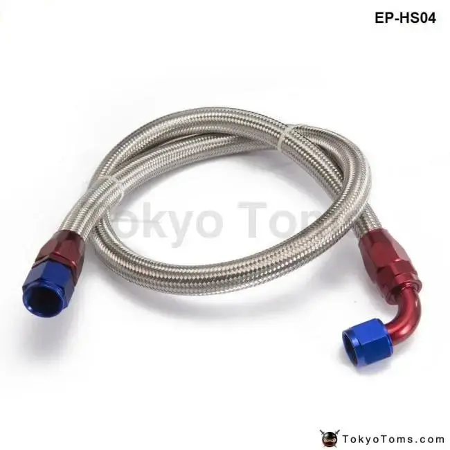 An8-0A / An8-90A Universal Fuel / Oil Hose Kit Stainless Steel Braided Hose 1Meter W/ Fitting Tk-Hs04 1