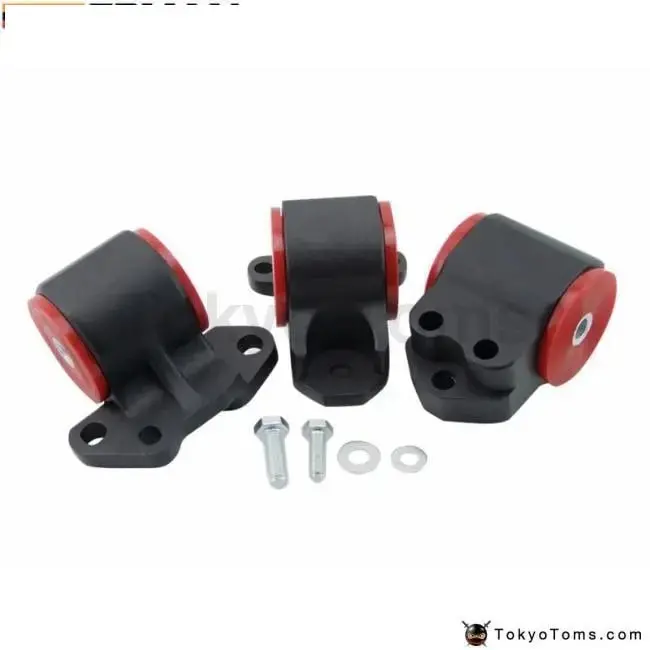 Auminum Billet Motor Mounts Kit For Honda Civic 92-95 / For Integra 94-01 3-Bolt Cxx-Em002bk 1
