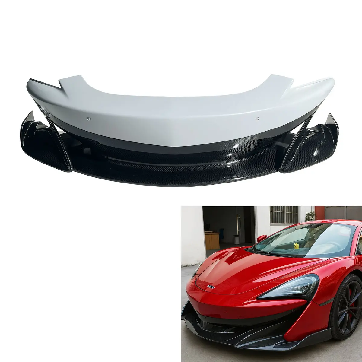 600Lt Style Carbon Fiber Front Bumper For Mclaren 540C 570S 600Lt 1
