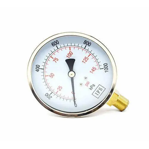 Pressure Gauge - Liquid Fill, Stainless Steel, ¼" Bsp Bottom Entry 1