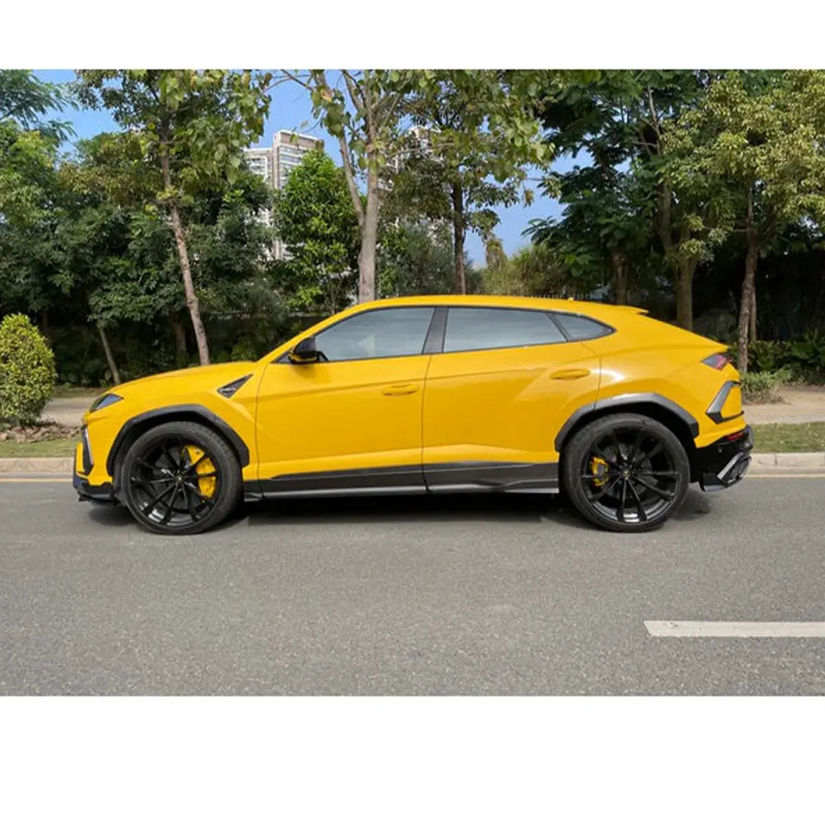 Dry Carbon Fiber Rocker Panel Side Skirts For Lamborghini Urus 1