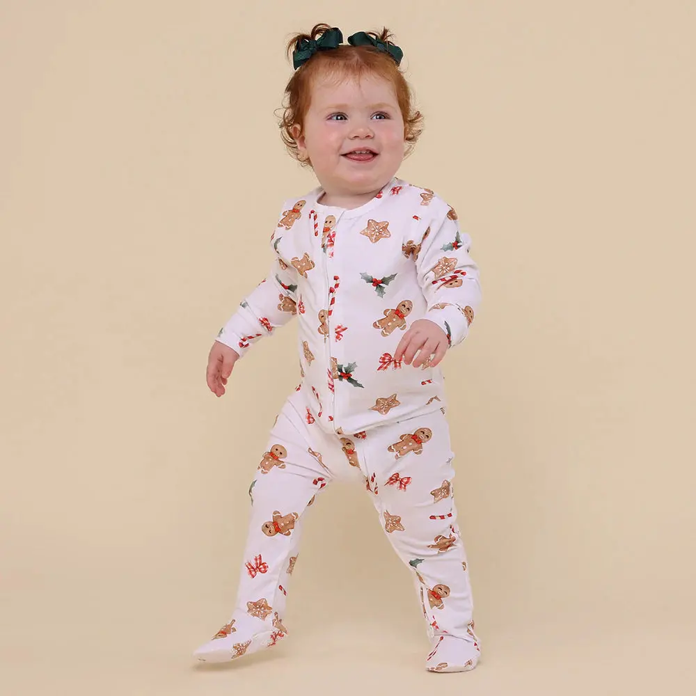 Organic Snuggle Sleepsuit Zip Footie Various Designs 1