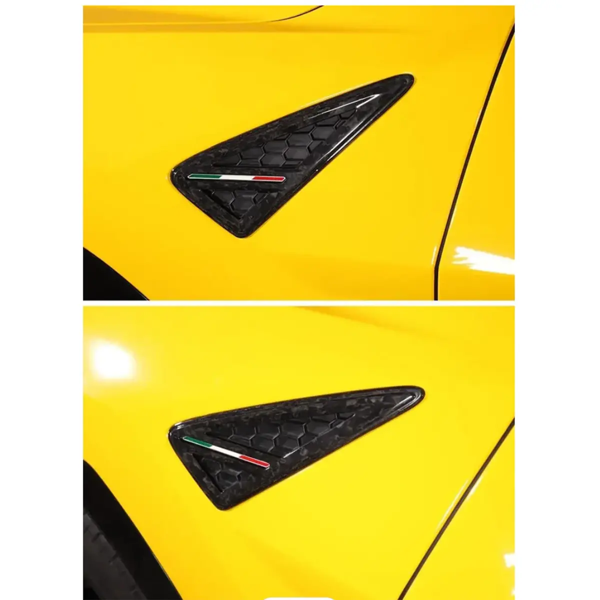 Dry Carbon Fiber Side Fender Vent Frame Cover Trim For Lamborghini Urus 2