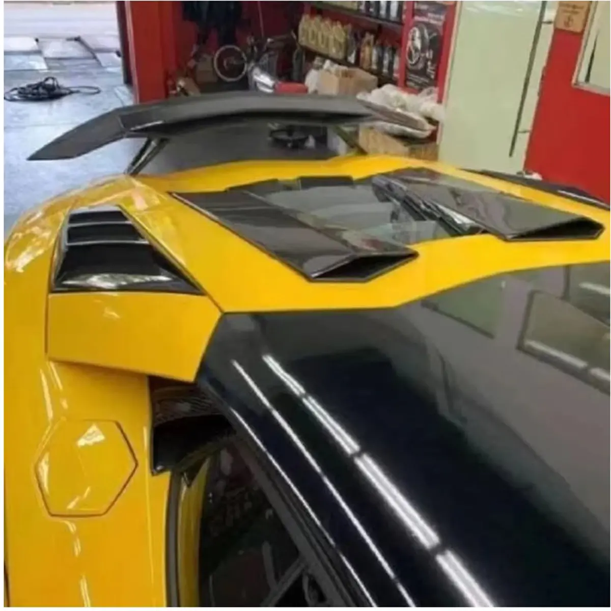 Dry Carbon Fiber Vented Engine Air Intake Replacement For Lamborghini Aventador 2
