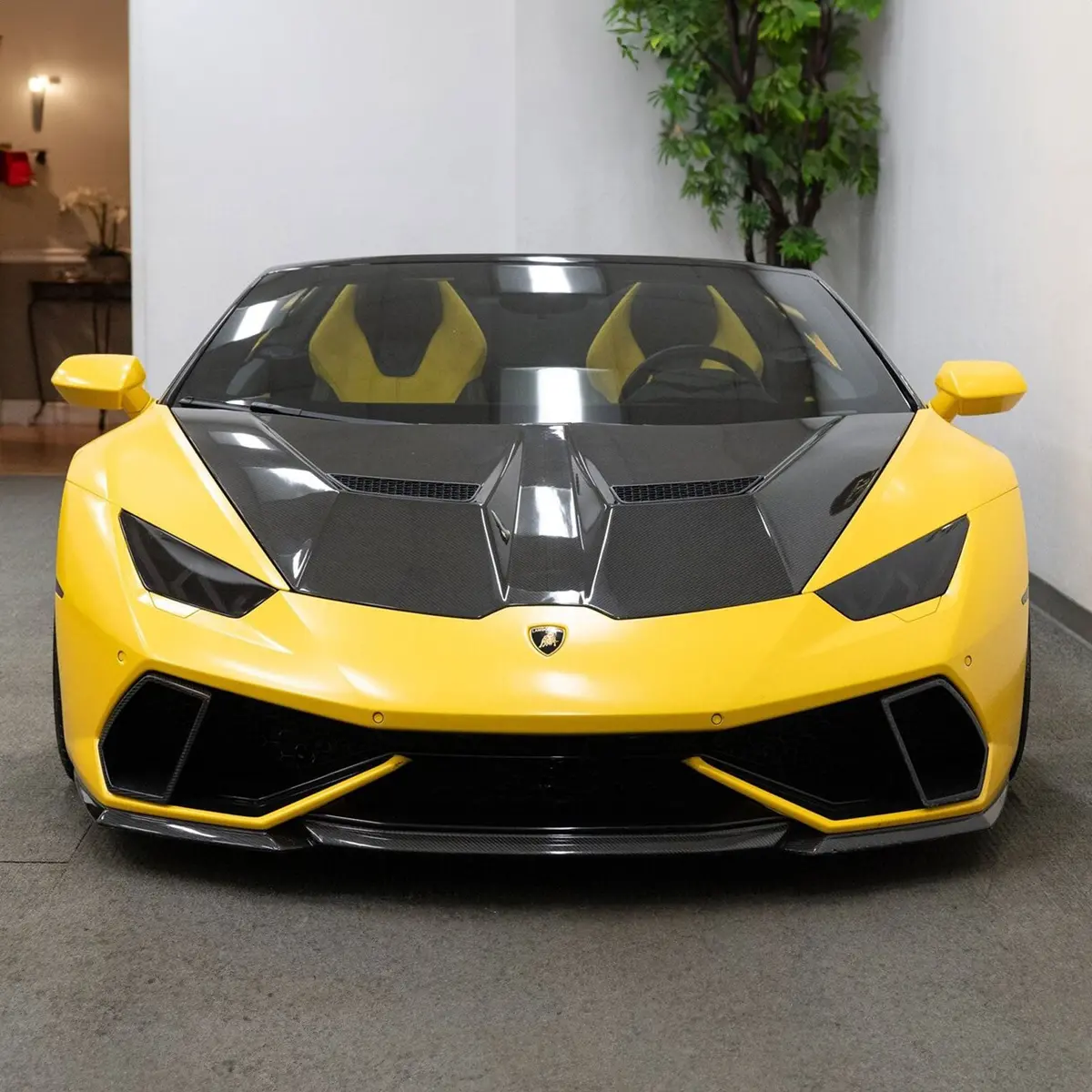V Style Carbon Fiber Vented Hood For Lamborghini Huracan Lp 610 580 Evo 1