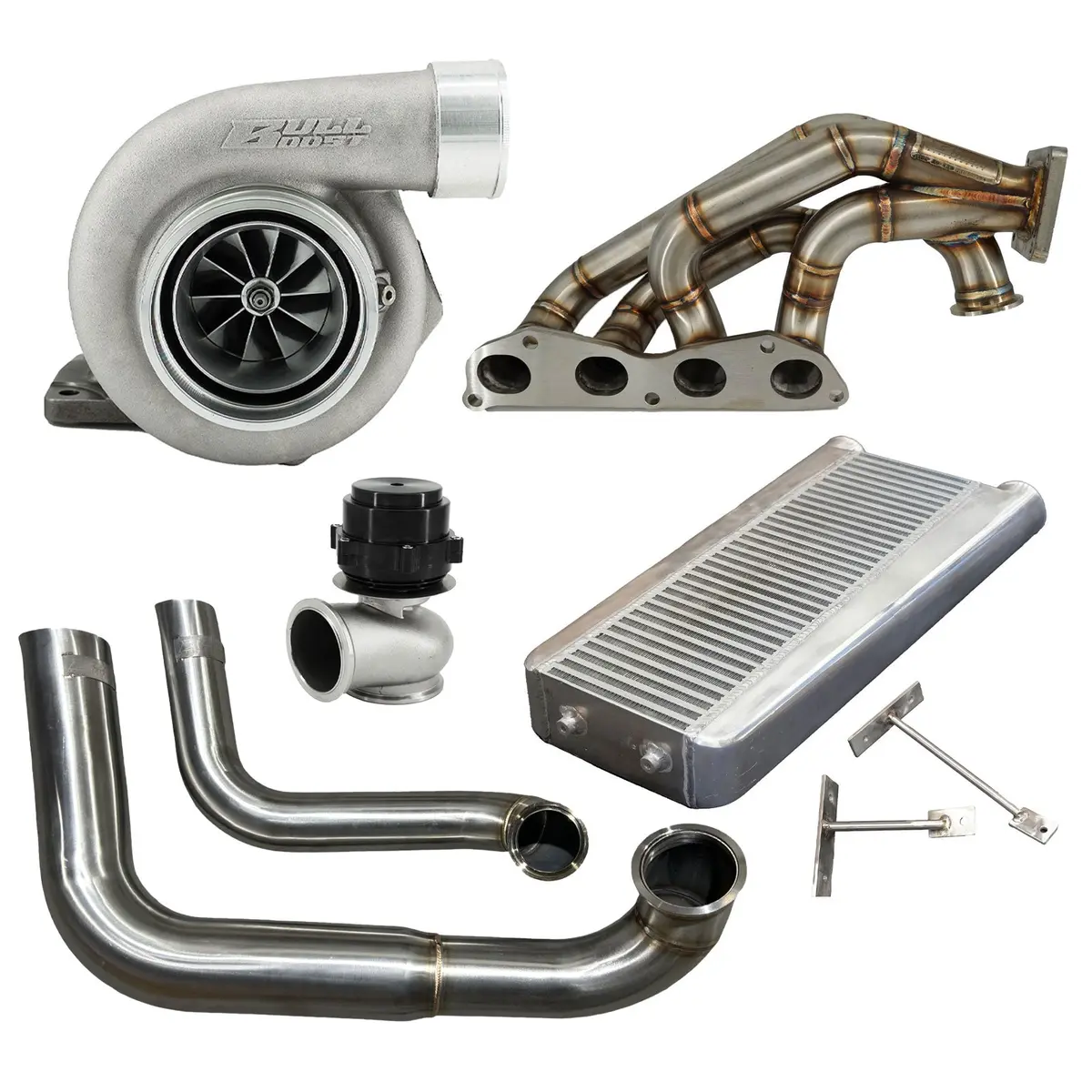 K Swap K Series K20 K24 Dual Ball Bearing Turbo Sidewinder Manifold Intercooler Kit 1