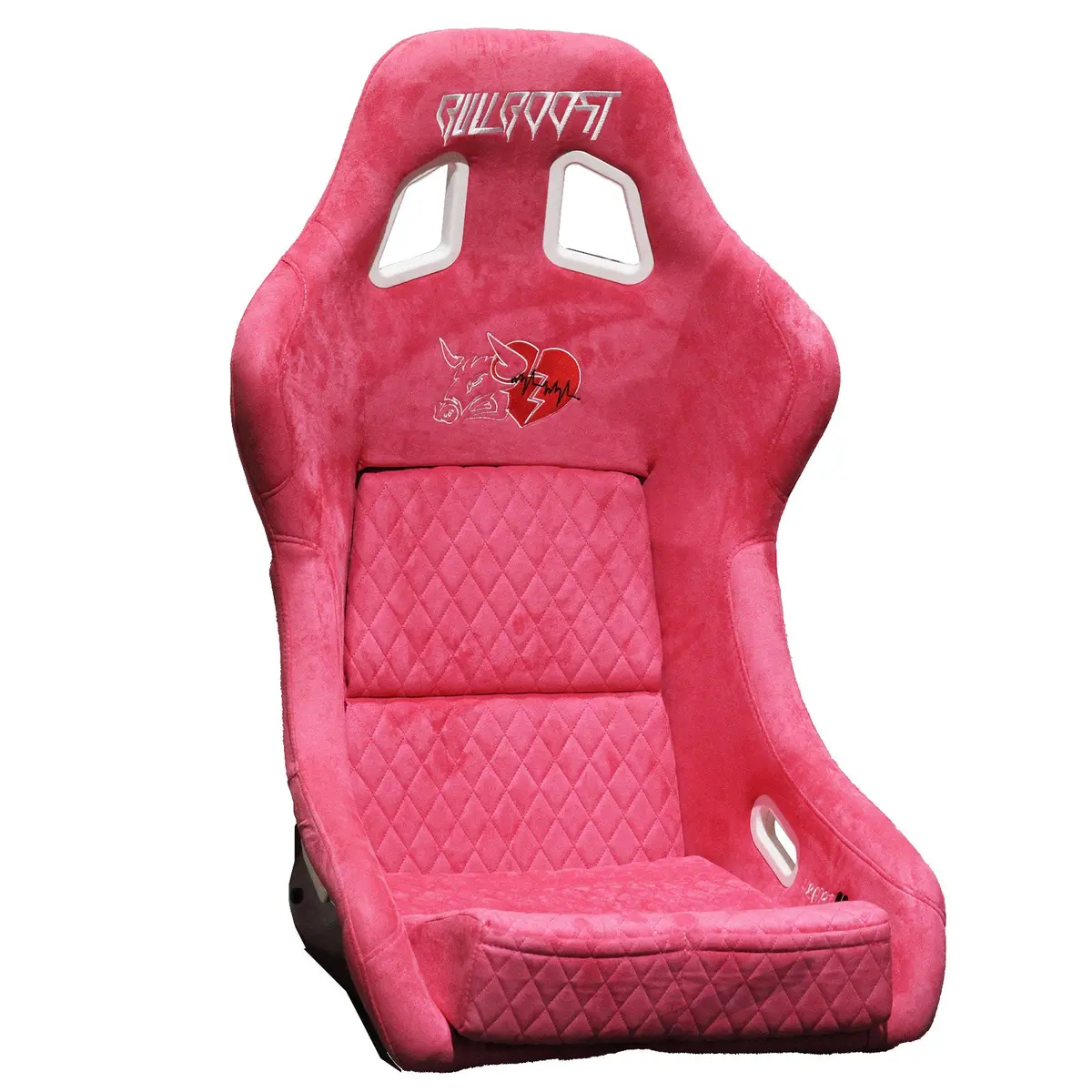 Pink Bull Boost Adjustable Racing Lowered Heartbreak Bucket Seat With Slider Rails 1