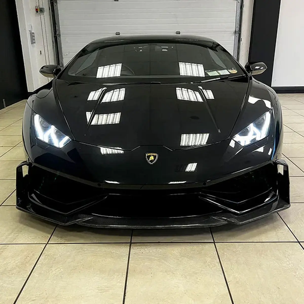Aggressive Dry Carbon Fiber Front Lip For Lamborghini Huracan Lp610 1