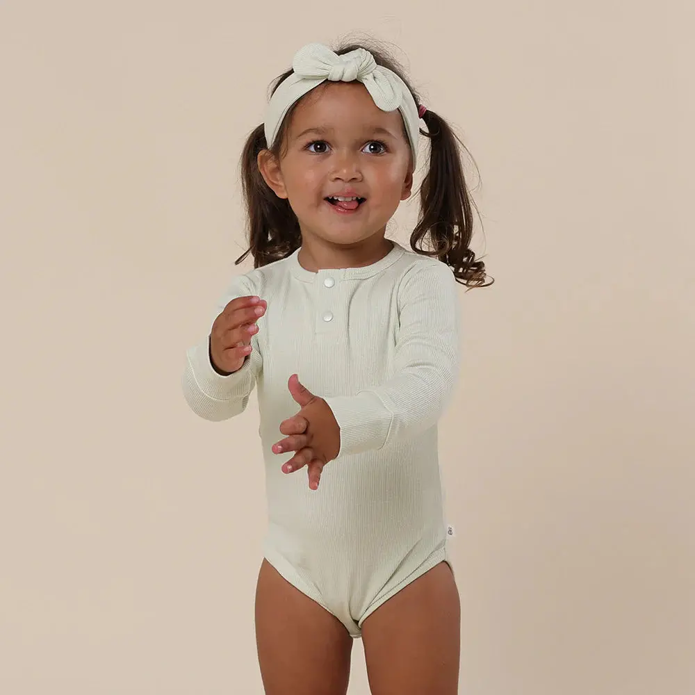 Long Sleeve Organic Bodysuit - Honeydrew 1