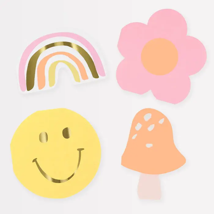 Happy Icons Shaped Napkins 1