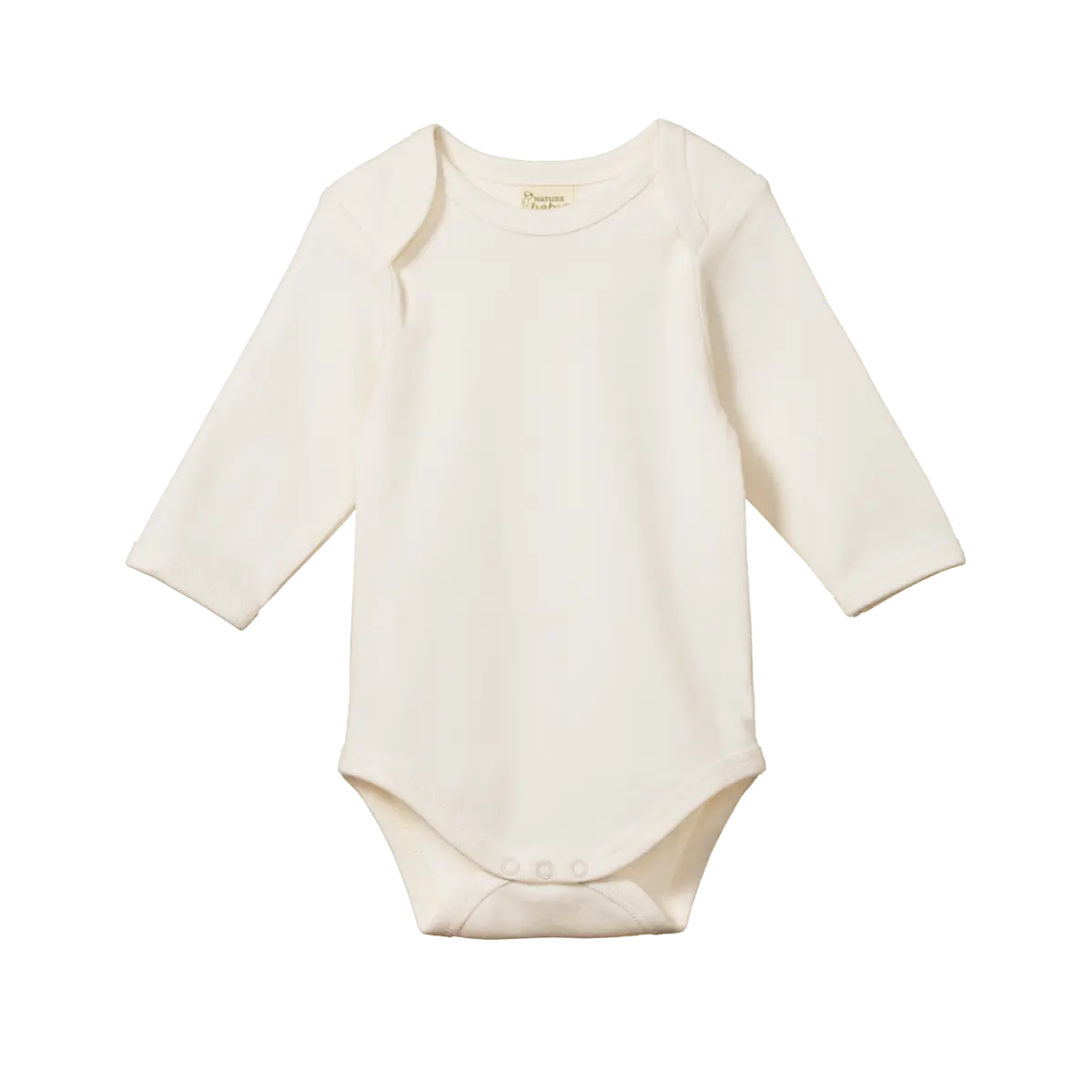 Organic Cotton Long Sleeve Bodysuit - Natural 1
